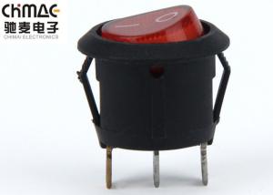 Quality Waterproof Oval Rocker Switch , 3 Pin Rocker Switch Red Light 16A 125VAC wholesale