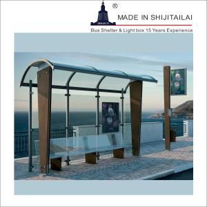 Quality Anti Rust 6 Paintings 2866mm Bus Stop Shelter wholesale