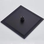 Ultra Thin Square SS Rainfall Shower Head Matte Black Polished