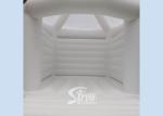 5x4m commercial grade adults white wedding bouncy castle with steeple shape top