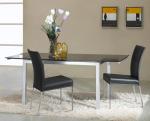 1700mm Extendable Glass Dining Table Impact Resistant With Iron legs