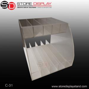 Quality two tiers acrylic counter top display/table acrylic display wholesale