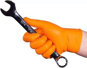 Quality Diamond Pattern 8 Mil Industrial Nitrile Gloves Chemical Resistant wholesale
