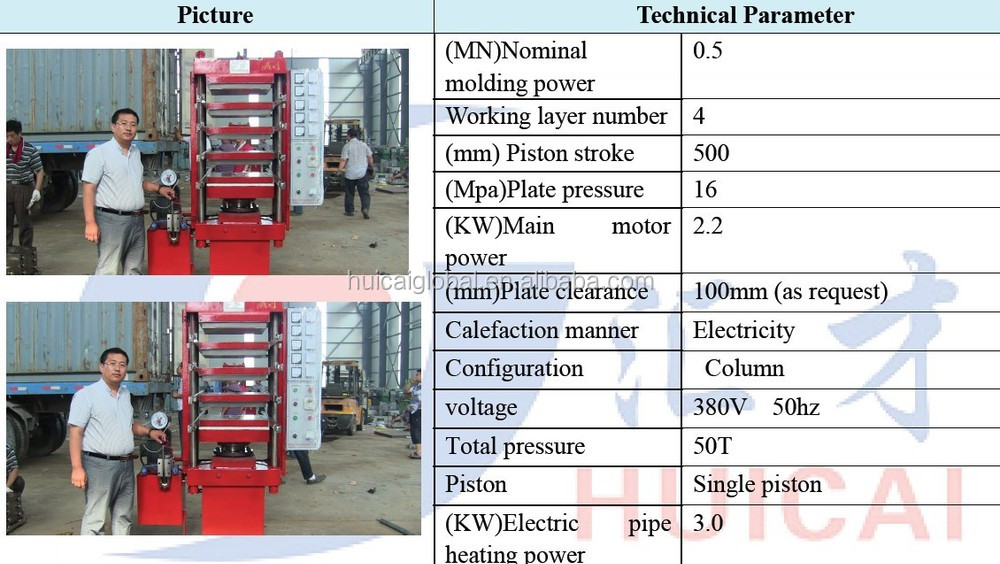 Rubber Tile Vulcanizing Press Machine with Plate Vulcanizing Equipment
