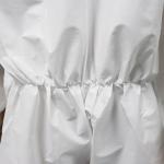 Non Woven Disposable Hooded Coveralls PP PE Laminated White With Boot Cover