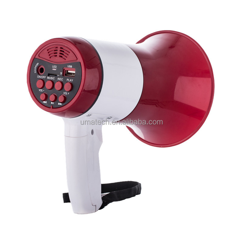 30W Handheld Megaphone with Built-in Microphone and Product Dimension of 153 x L208mm
