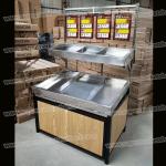 120CM 160CM Fruits And Vegetables Display Racks Stainless Steel