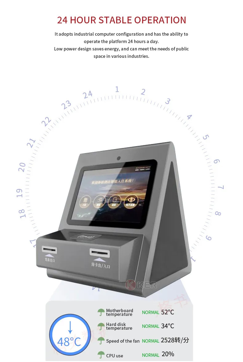 Hotel Check In Passport Scanner Kiosk Android Self Service Check In And Check Out Terminal Self Service Terminal