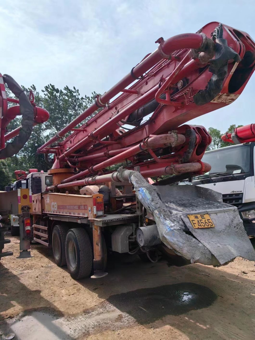 2014 Sy 38m Concrete Boom Pump Machine Equipment Used Concrete Pump Truck