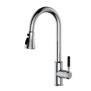Quality Hot Cold Water Pull Out Kitchen Faucet Brass Zn Alloy Brass Body Material wholesale