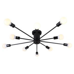 Quality vintage ceiling lights 10 heads retro industrial lamparas techo restaurant loft modern wholesale