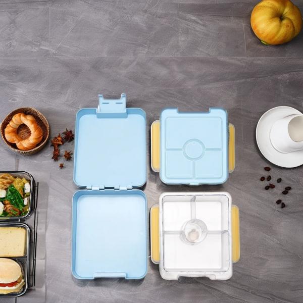 Food Container Lunch Box 1300ml Capacity BPA-Free Plastic 3 Compartments