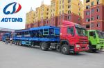 General Cargo Carrier Flatbed Semi Trailers 3 Axles Detachable Sidewall