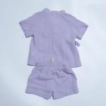 100% Cotton Newborn Baby Muslin/Gauze Cotton Knotted Gown Short Set