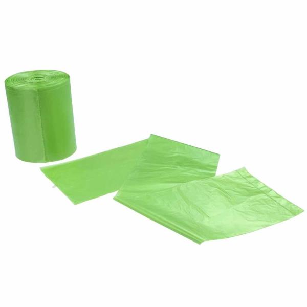 Green Plastic Food Bags On A Roll , Vegetable Plastic Bags Roll 1 Or 2 Sides