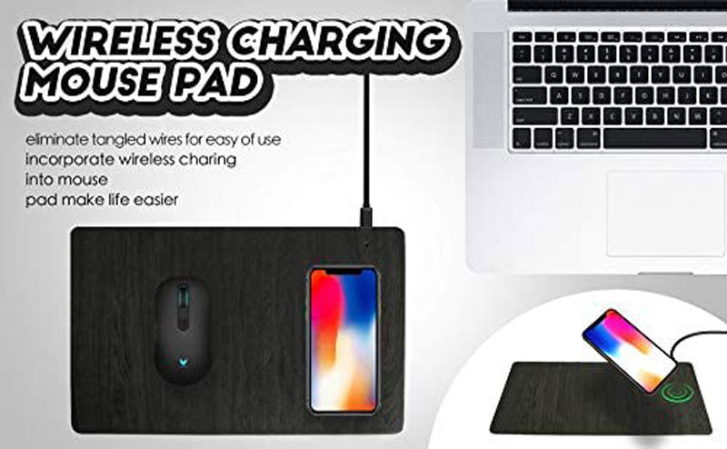 Fast 10W Thick 4mm Custom Wireless Charging Pads Reliable PU Leather