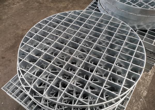 Cheap Outdoor Round Cover Galvanized Drainage Grates S304 Pressure Locked for sale
