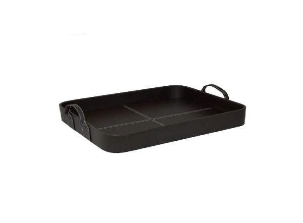 Metal Lock Custom Jewelry Gift Boxes Leather Serving Tray Imitation Leather