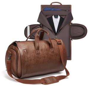 Quality Wholesale outdoor PU leather luggage travel bag business suit bag men Duffel Travelling bag wholesale