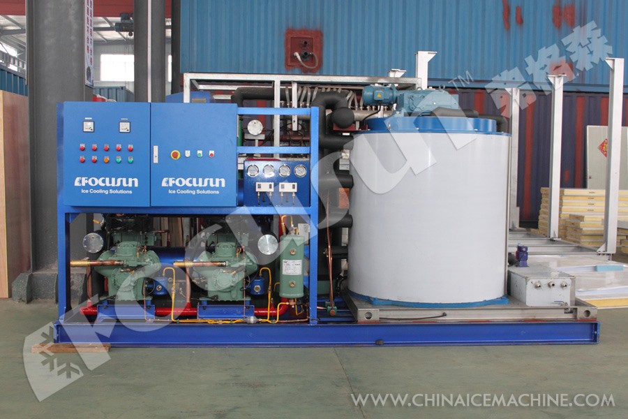 10 Ton Flake Ice Machine for Direct Slicing and Combining Refrigerated Materials