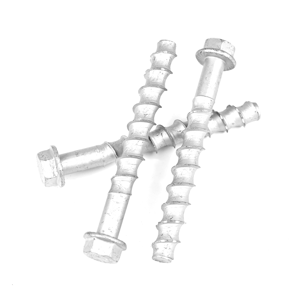ZINC Large Diameter Hex Flange Self Drilling Anchors Screws M12 125mm Concrete Masonry Screws