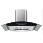 Stainless Steel Glass Arc Chimney Hood Electric Low Noise App Controlled 15-17