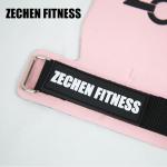 Pink Crossfit Hand Grips 2.25mm 3 Holes Gymnastic Palm Guards Suede Microfiber
