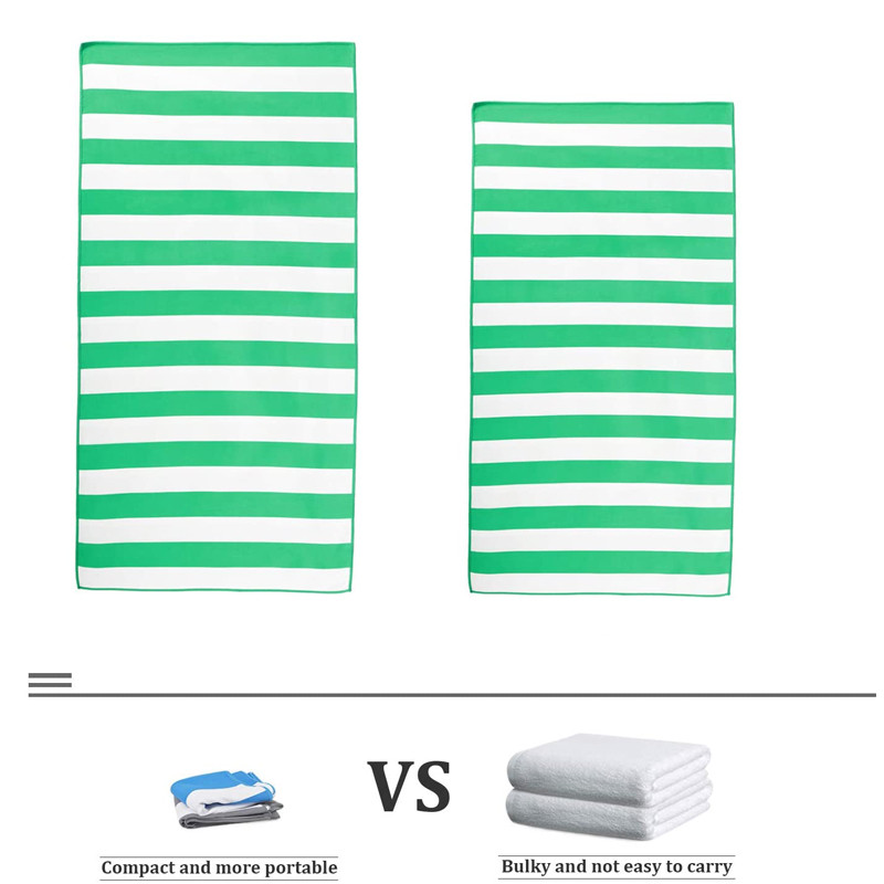 Custom Printed Large Over Sized Jacquard Logo Quick-dry Soft Lightweight Sand Free Beach Towel Microfiber