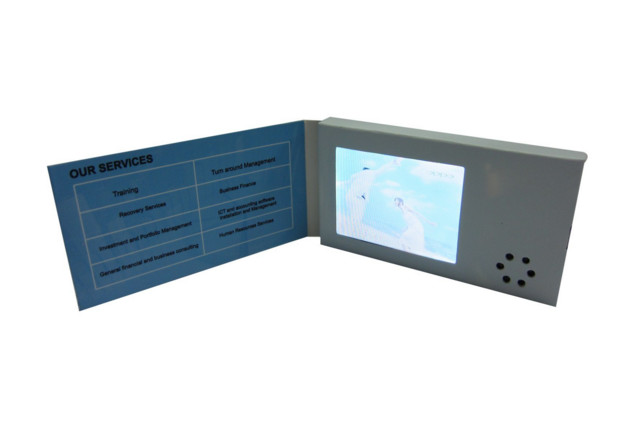 Custom 2.4 inch LCD video invitations card with 128MB memory