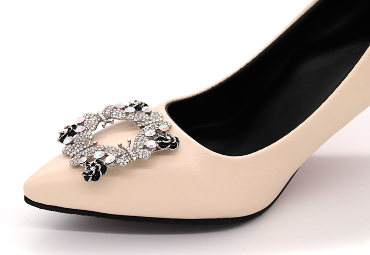 Customized Charming Crystal Decorative Shoe Clips And Charms 60*45mm