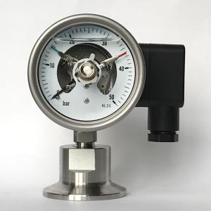 Quality Ss316 50 Bar Pressure Gauge 63mm Dial Metallic Electric Contact Manometer wholesale