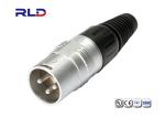 3 Pin Male XLR Waterproof Electrical Wire Connector Plug