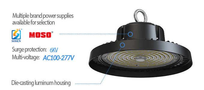 150W 19500lm Commercial Industrial LED High Bay Lights For Garment Factory Ceiling