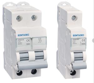 Quality STM22-63 2pole Circuit Breaker with transparent small cover, two plastic clips up 63A wholesale