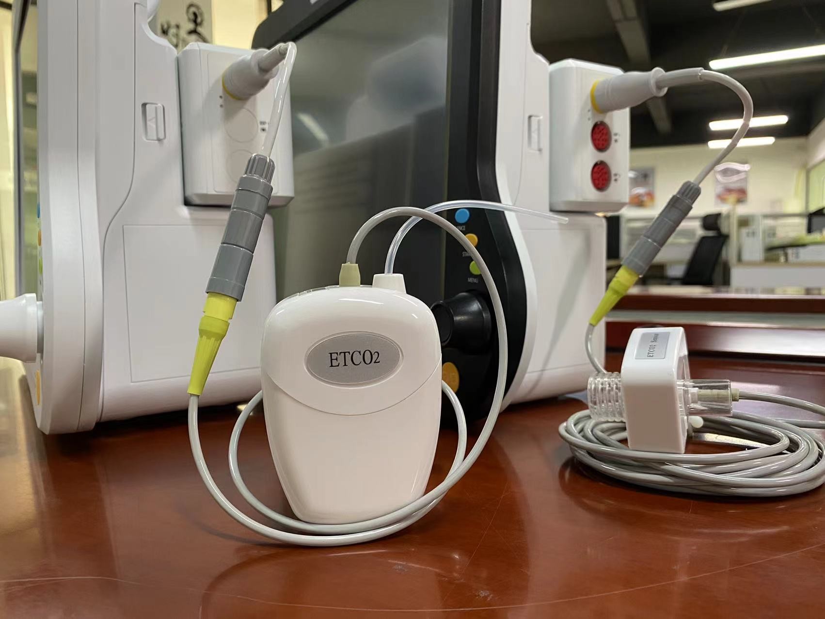 CO2 Sidestream Capnography Monitor Plug Play Plastic Material