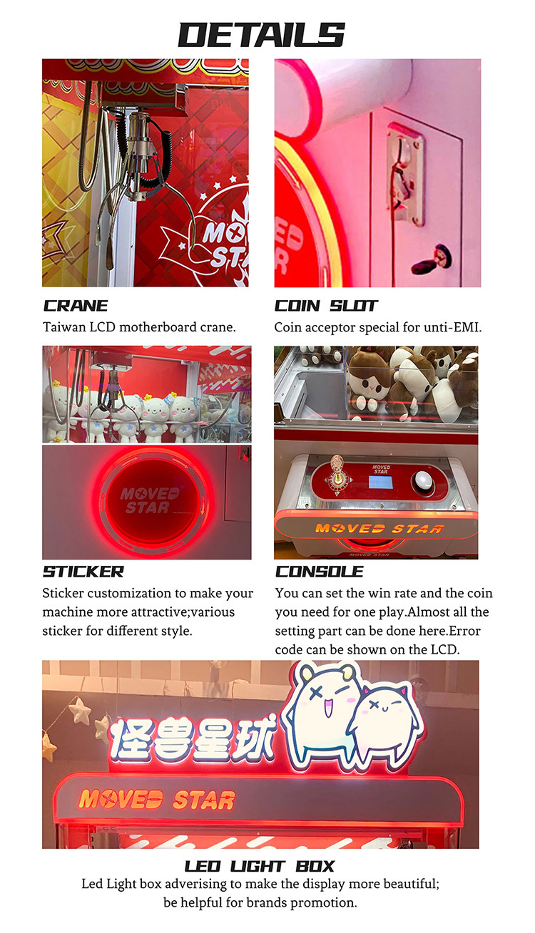 Indoor Entertainment Cioin Operated Online Arcade Claw Vending Machine Crane Claw Machine For Amusement Park