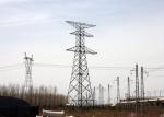 8 - 100m 220KV Electrical Transmission Tower CO2 Welding / Submerged Arc Auto