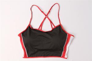 Quality 90% Polyester 10% Spandex Knit Sports Bra Ladies Yoga Top With Bra Linning wholesale