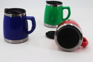 Quality Insulated Stainless Steel Mug 500ML Keep Warm Mug With Lids Plastic Outside wholesale