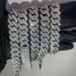 Flawless Moissanite Hip Hop Chains Custom Stamped American Diamond Necklace