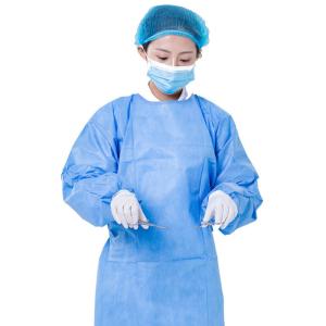 Quality SMS Non Woven Disposable Protective Gowns , Disposable Surgeon Gown Hospital wholesale