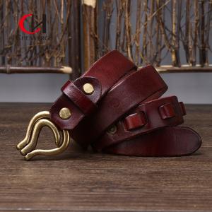 Quality High Durability Black Genuine Leather Belt With Zinc Alloy Buckle wholesale