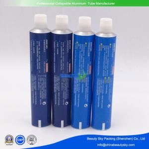Quality Dia. 22mm Blue Color Pharmaceutical Cream Pharmaceutical Ointment Packaging Aluminum Tubes for Ocean Market wholesale