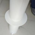 Safety Parking Barrier Steel Bollard Post With Reflective Tape