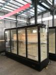 Frost Free Black Multideck Display Cooler with Swing Transparent Glass Door