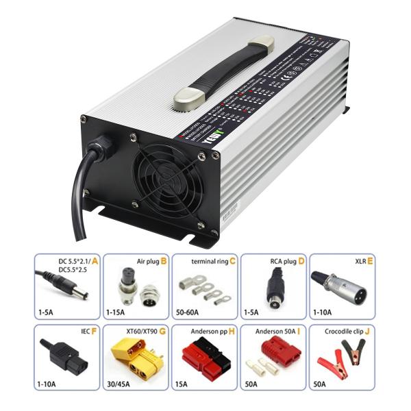 Outdoor 24v 36v 48v 60v battery charger Max power charger for on board Lifepo4