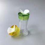 Plastic Flip Top Glass 93mm 110g 90ml Spice Shaker Bottle