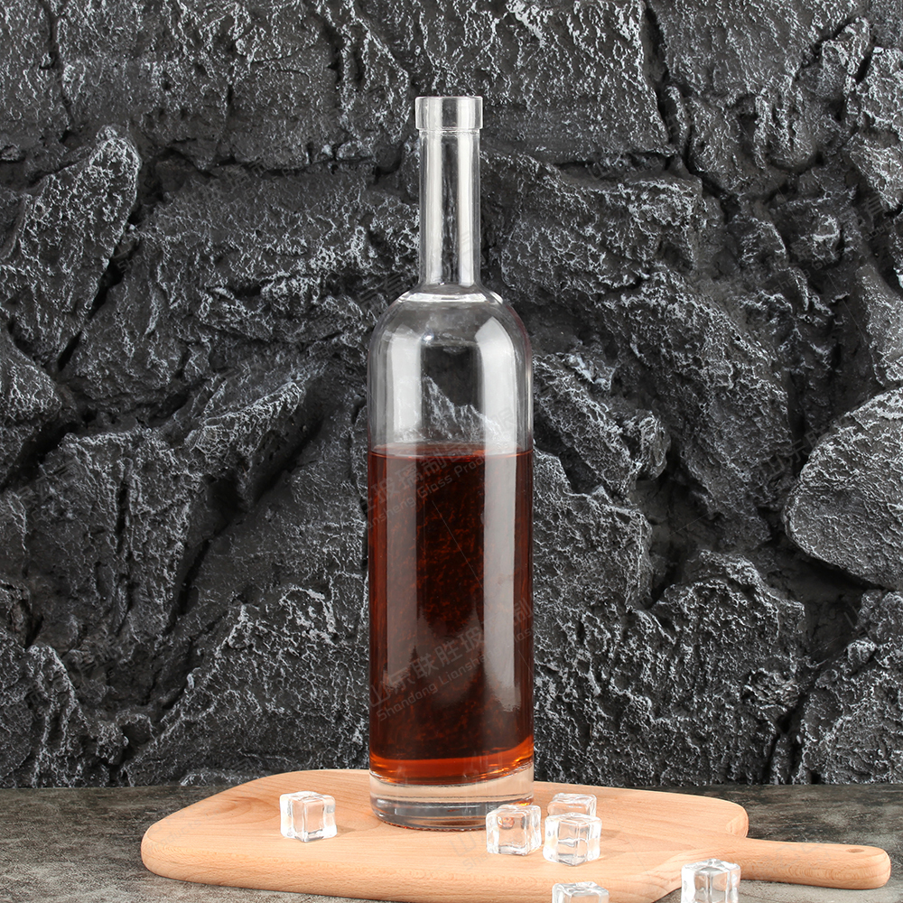 Healthy Lead-free Glass 750ml 800ml 1000ml Glass Gin Vodka Whisky Brandy Glass Bottle
