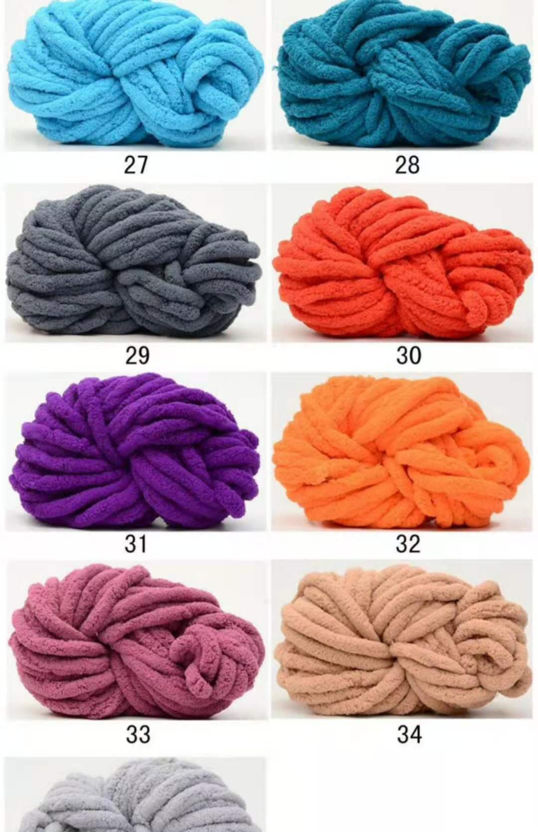 Chunky Hand Knitting Chenille Yarn Soft Loop 100% Polyester Blanket Big Crochet Yarn