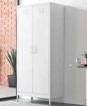 1.0mm Steel Storage Cabinet Bedroom Clothes 2 Door Metal Wardrobe
